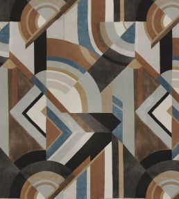 Convexe Fabric by Casamance Noir / Tabac