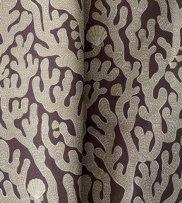 Coral Fabric by Josephine Munsey Purple Brown