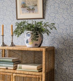 Coral Wallpaper by Langelid Von Bromssen Faded Denim