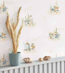 Coral Reef Wallpaper by Casadeco Vert Aqua