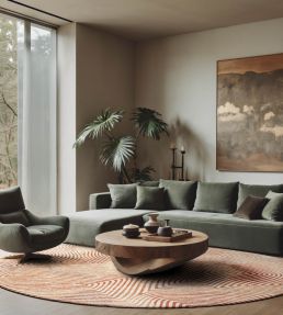 Louis De Poortere Coral Round rug Indian Sand 118525 Indian Sand