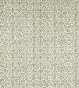 Coralli Fabric by Jane Churchill Aqua/Beige