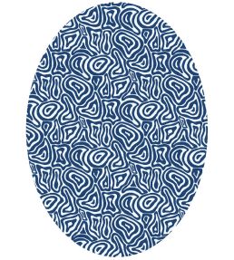 William Yeoward Coralia Oval rug Indigo WYR05125X Indigo