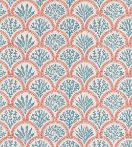 Coralli Wallpaper by Jane Churchill Red/Indigo