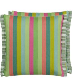 Cork Street Stripe Cushion 43 x 43cm by Designers Guild Emerald