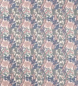 Cornflower Embroidery Fabric by Morris & Co Indigo/Plum