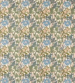 Cornflower Embroidery Fabric by Morris & Co Woad/Forest
