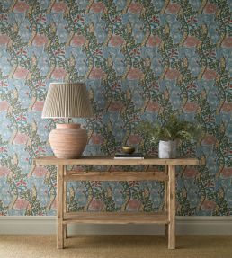 Cornflower Wallpaper by Morris & Co Rose/Woad