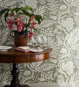Cornucopia Wallpaper by Langelid Von Bromssen Khaki