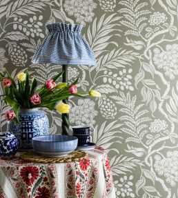 Cornucopia Wallpaper by Langelid Von Bromssen Khaki
