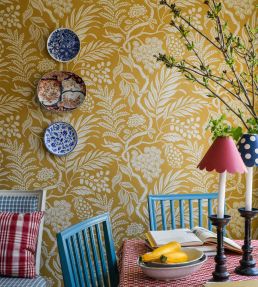 Cornucopia Wallpaper by Langelid Von Bromssen Ochre