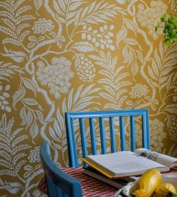 Cornucopia Wallpaper by Langelid Von Bromssen Ochre