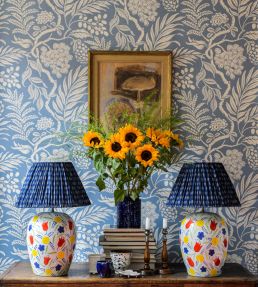 Cornucopia Wallpaper by Langelid Von Bromssen Sky Blue