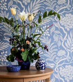 Cornucopia Wallpaper by Langelid Von Bromssen Sky Blue