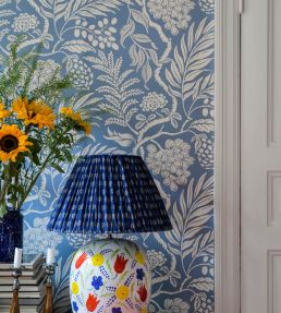 Cornucopia Wallpaper by Langelid Von Bromssen Sky Blue