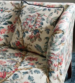 Coromandel Print Fabric by Zoffany Indigo