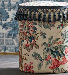 Coromandel Print Fabric by Zoffany Empire Grey