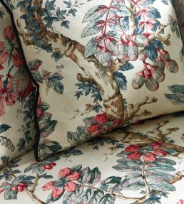 Coromandel Print Fabric by Zoffany Empire Grey