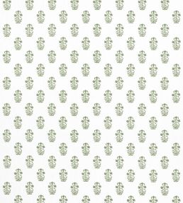 Corwin Fabric by Thibaut Green on White