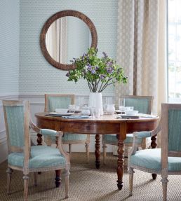 Charter Stripe Embroidery Fabric by Thibaut Camel