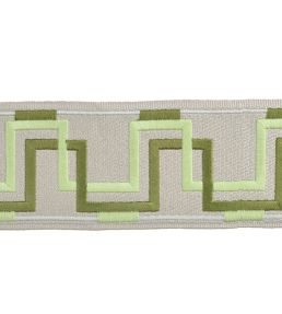 Cosimo Embroidered Braid 66mm Trimming by Houles Verde