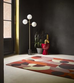 Brink & Campman Decor Cosmos rug Red Pale Green 095203-140200 Red Pale Green