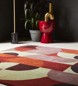 Brink & Campman Decor Cosmos rug Red Pale Green 095203-140200 Red Pale Green