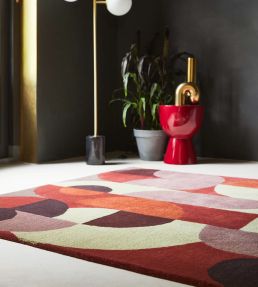 Brink & Campman Decor Cosmos rug Red Pale Green 095203-140200 Red Pale Green