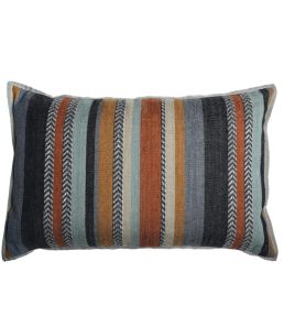 Costa Nova Cushion 40 x 60cm by Maison Casamance Pierre Bleue Terre De Sienne