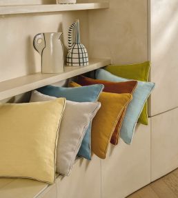 Cote Lin Cushion 45 x 45cm by Maison Casamance Ocre