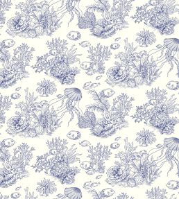 Cote Sauvage Wallpaper by Casadeco Bleu Outremer