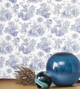 Cote Sauvage Wallpaper by Casadeco Noir Fusain