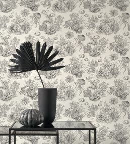 Cote Sauvage Wallpaper by Casadeco Noir Fusain