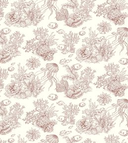 Cote Sauvage Wallpaper by Casadeco Rouge Ecrevisse