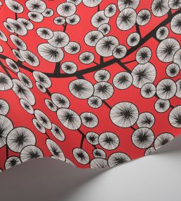 Cotton Tree Wallpaper by MissPrint Snapdragon Red