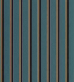 Country Club Wallpaper by Casadeco Bleu Paon