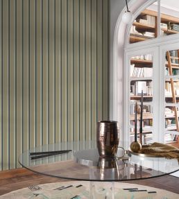 Country Club Wallpaper by Casadeco Vert Kaki
