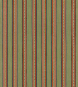 Country Stripe Fabric by Mulberry Home Emerald