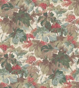 Country Walk Wallpaper by Mulberry Home Teal/Rose
