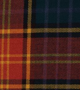 County Roscommon Fabric by The Isle Mill Blue/Orange/Yellow