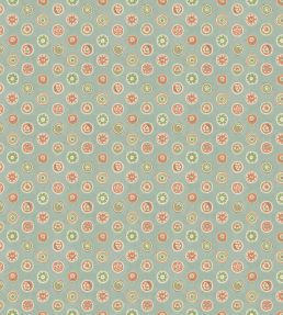 Court Buttons Wallpaper by GP & J Baker Aqua/Red