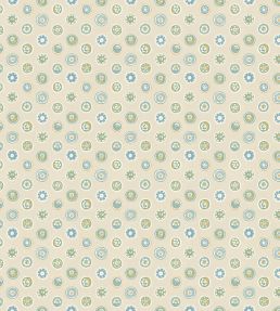 Court Buttons Wallpaper by GP & J Baker Blue/Green