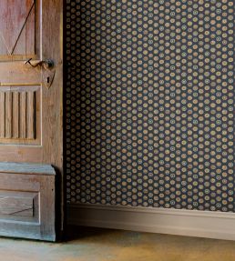 Court Buttons Wallpaper by GP & J Baker Blue