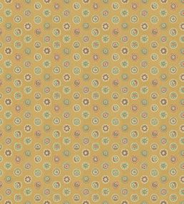 Court Buttons Wallpaper by GP & J Baker Ochre