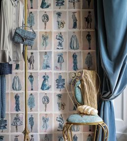 Couture Carousel Wallpaper by Cole & Son China Blue