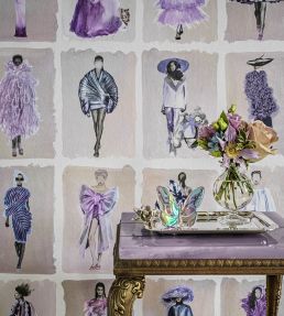 Couture Carousel Wallpaper by Cole & Son Lavender