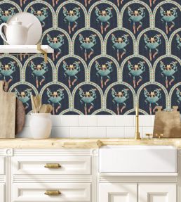 Crab Cabana Wallpaper by Brand McKenzie Deep Tide