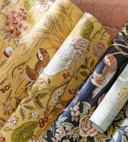 Crane & Frog Wallpaper by Sanderson Ink Black / Multi