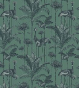 Crane Fonda Wallpaper by Divine Savages Jade Green