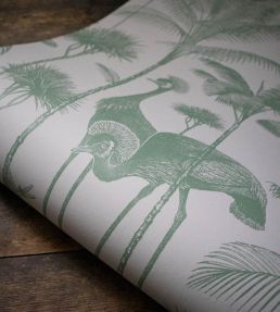 Crane Fonda Wallpaper by Divine Savages Palm Green